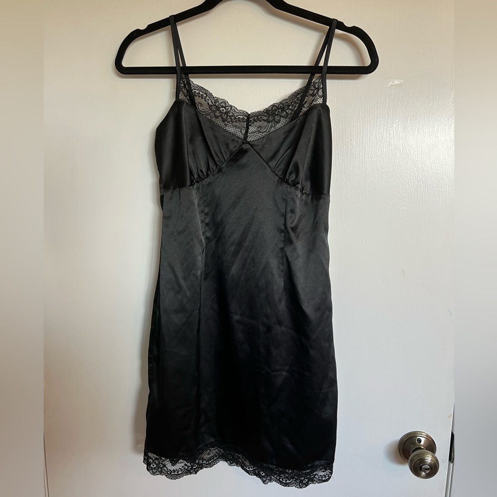 black mini dress